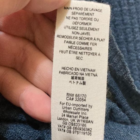 We The Free Women's Dark Blue Long Sleeve High Low Waffle Knit Tunic Size XS - Picture 6 of 6